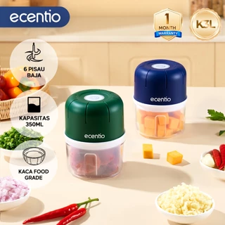 ecentio Mini Food Processor 6 Pisau 250ML Giling Bawang & Daging 10 Detik Penghalus Bumbu Food Grade Mini Chopper MPASI Bayi 250ML BPA Free