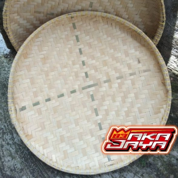Jual Tampah bambu besar 50cm/ nampan dari Anyaman bambu tradisional ...