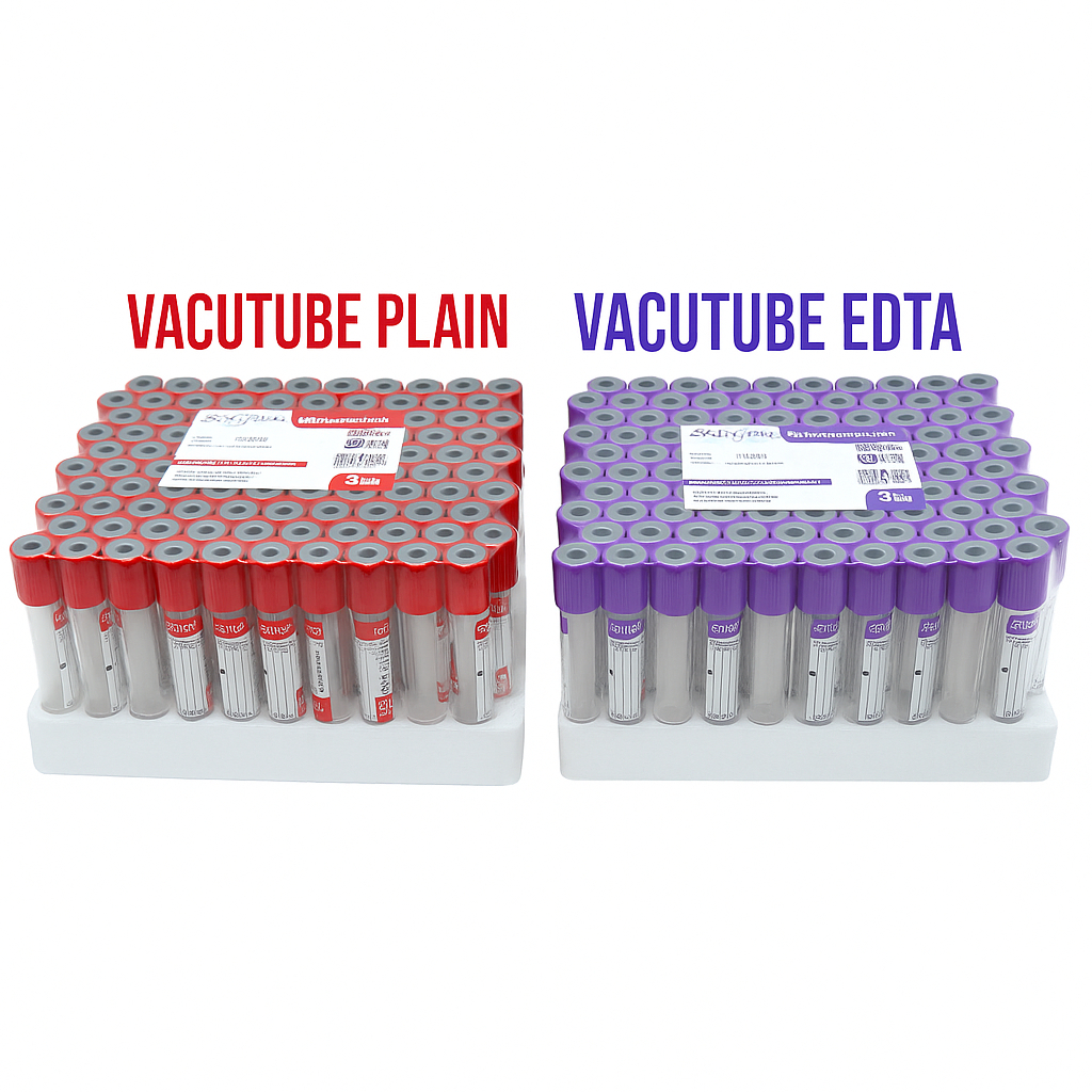 Jual Tabung Darah Vacutainer OneHealth Vacutube Plain EDTA K3 3ml Isi ...