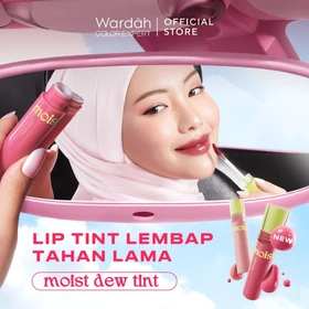 WARDAH Lip Tint Moist Dew Tint 3 G Bibir Lembab Tahan 24 Jam Liptint Lip Stain Lipgloss Lip