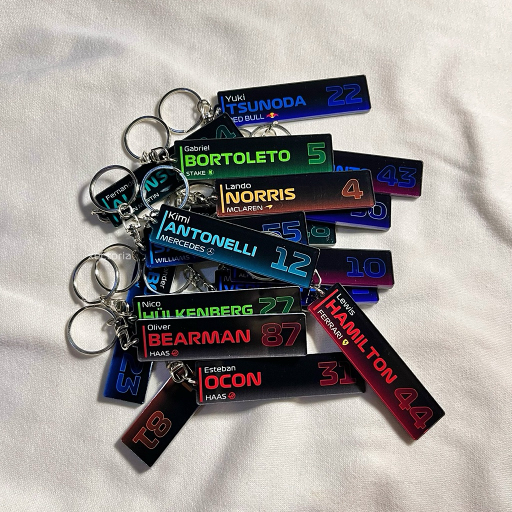 Jual Premium Acrylic Keychain – F1 Driver Nametag | Shopee Indonesia