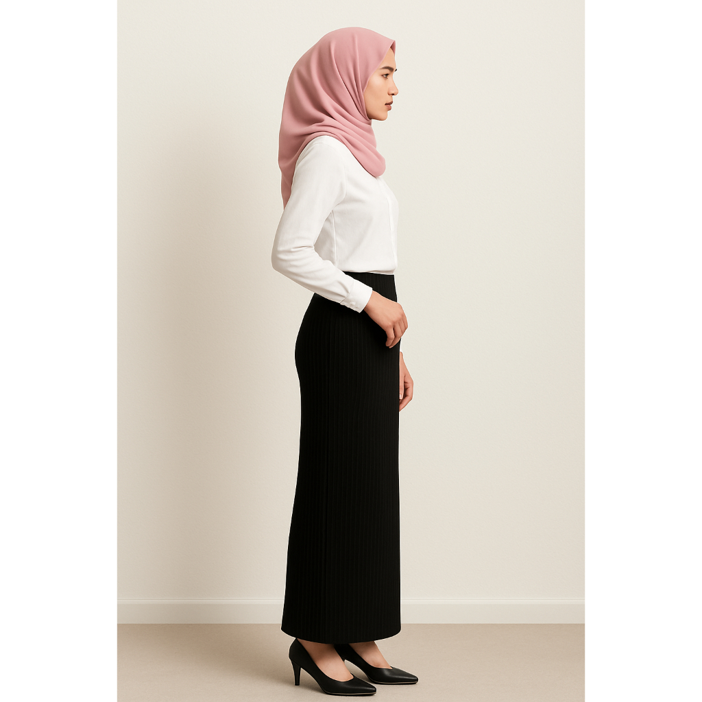 Jual Rok Span Scuba Panjang Hitam Rok Kerja Rok Maxi Murah Kekinian ...
