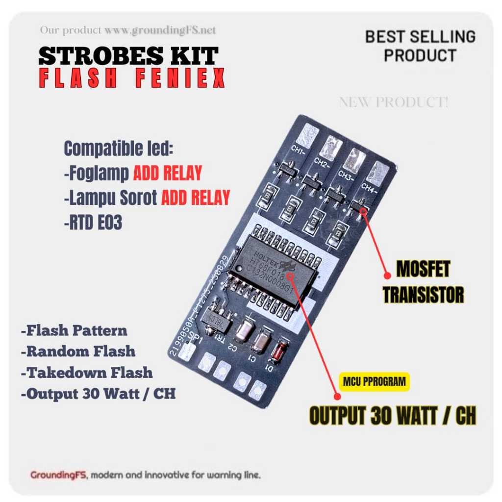 Jual KIT STROBES FLASH FENIEX - IC STROBO - KIT STROBO 4CH | Shopee ...