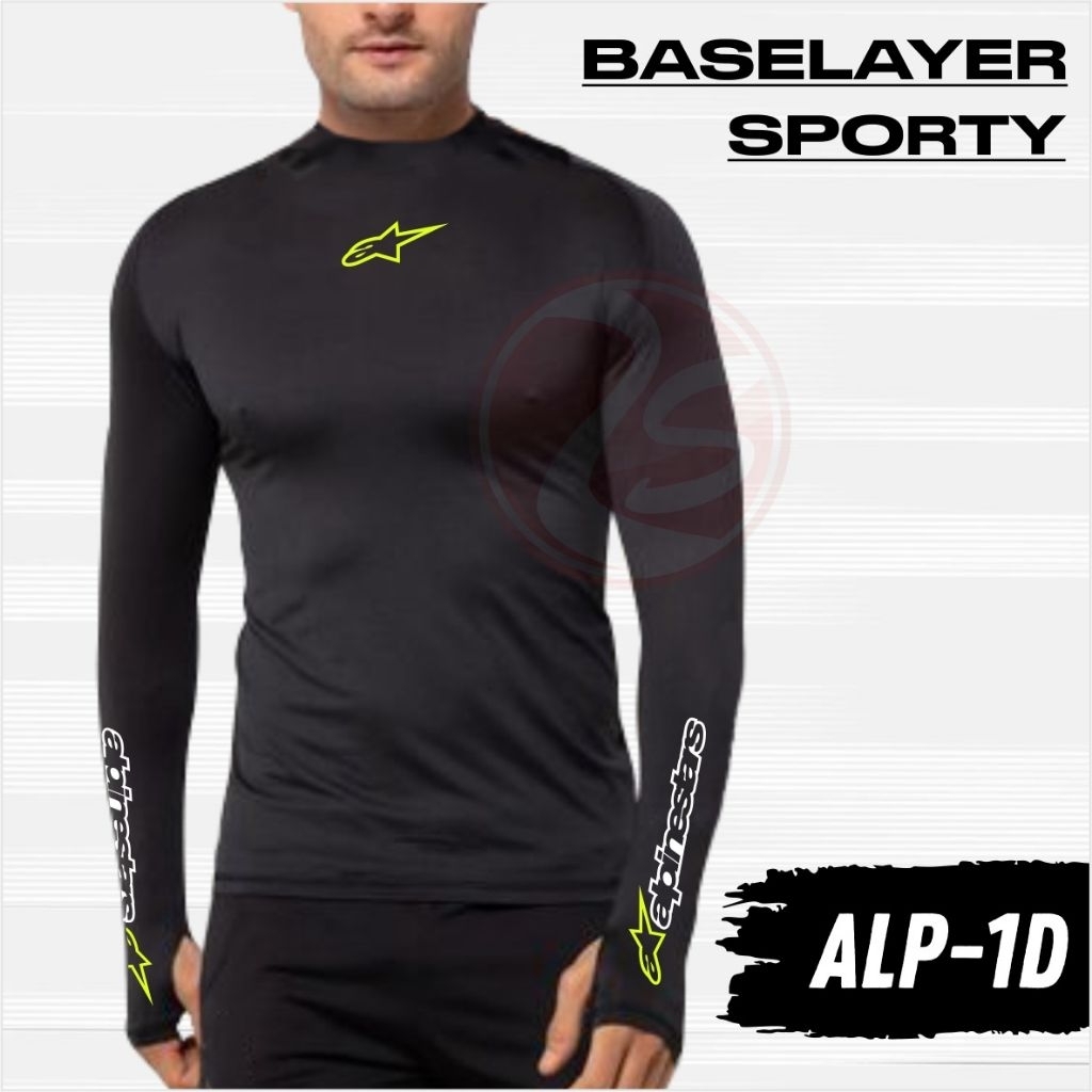 Jual Manset balap hitam baselayer longsleeve sporty baju sepeda kaos ...
