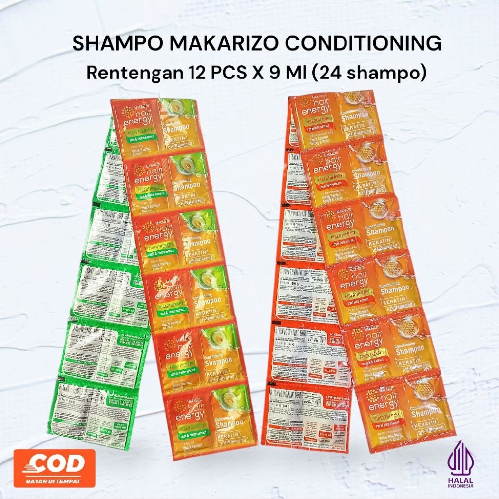 Jual Shampo makarizo sachet rentengan 12 PCS (24 shampo) - Makarizo ...