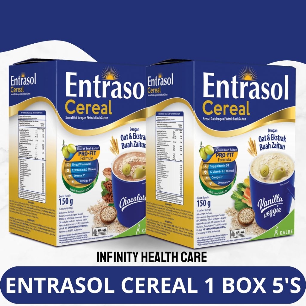 Jual Entrasol Cereal Vanilla Veggie 1 box isi 5 Sachet | Entrasol ...