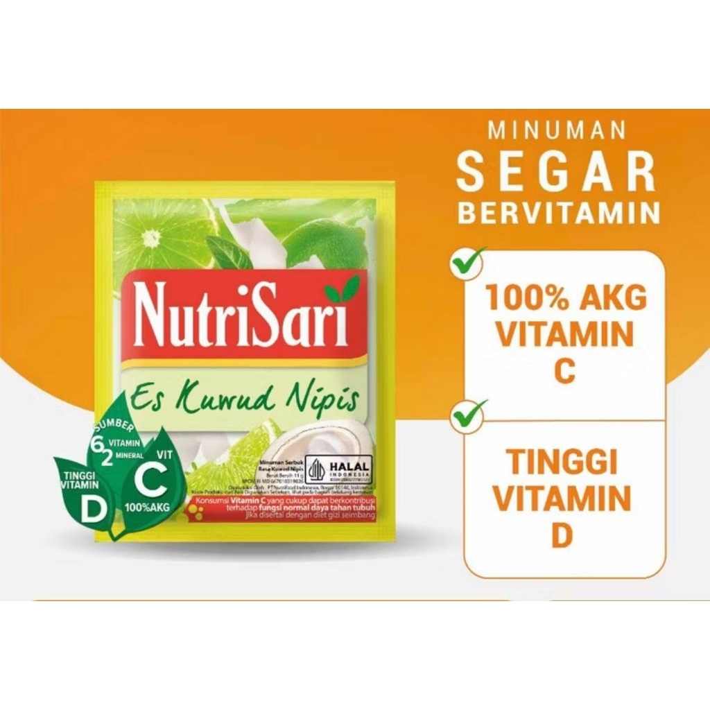Jual NutriSari Es Kuwud Nipis 1 Renteng - 10 Sachet | Shopee Indonesia