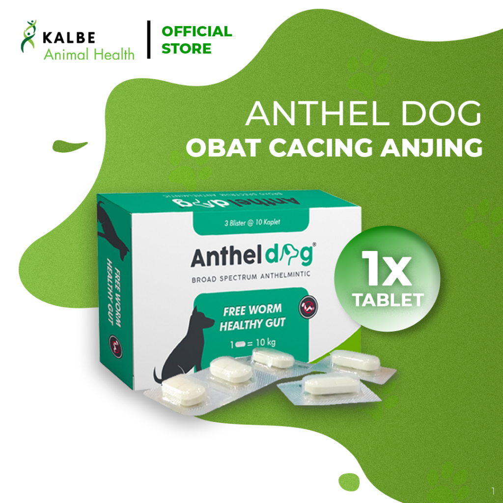 Jual Anthel Dog 1 Tablet (ECER) - Obat Cacing Anjing Spektrum Luas ...