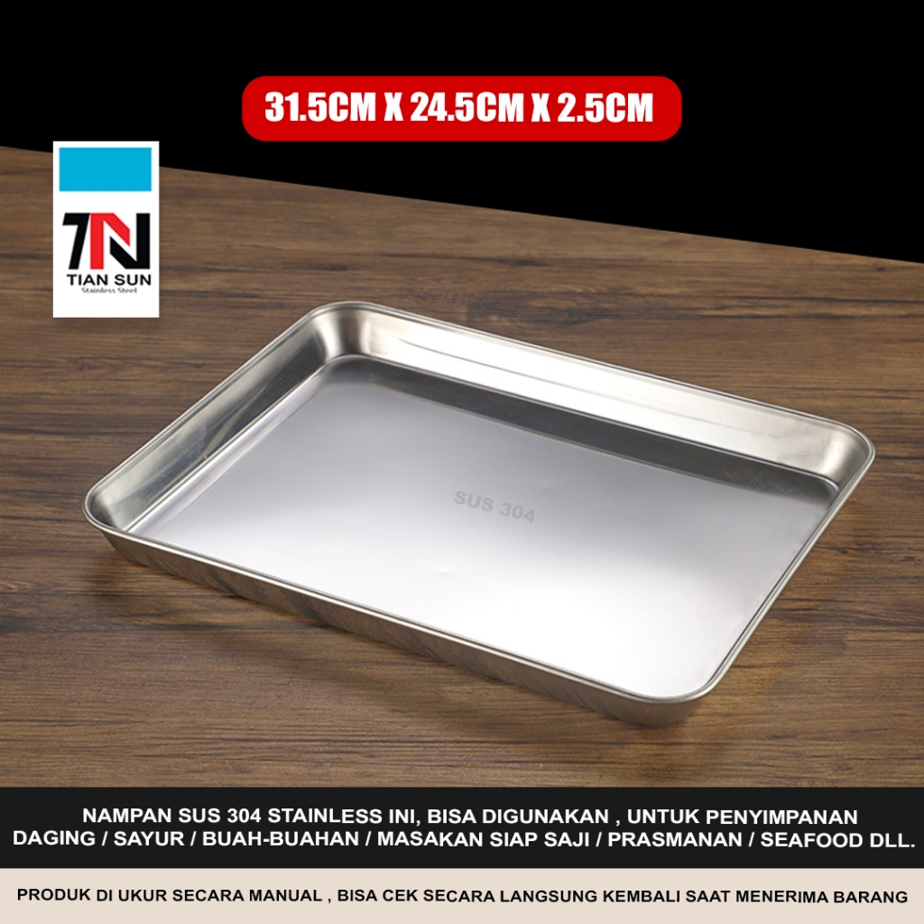 Jual Tian sun Loyang Baking Tray Stainless Steel SUS304 Anti Karat