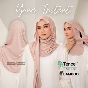 Alawiyahijab Yona Instant TENCEL™ Bamboo Pashmina Oval Antibacterial (Instant Pashmina Curve