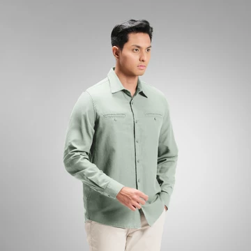 CUTOFF Parker Double Pocket Workshirt Kemeja Kerja Oxford Polos Pria Panjang