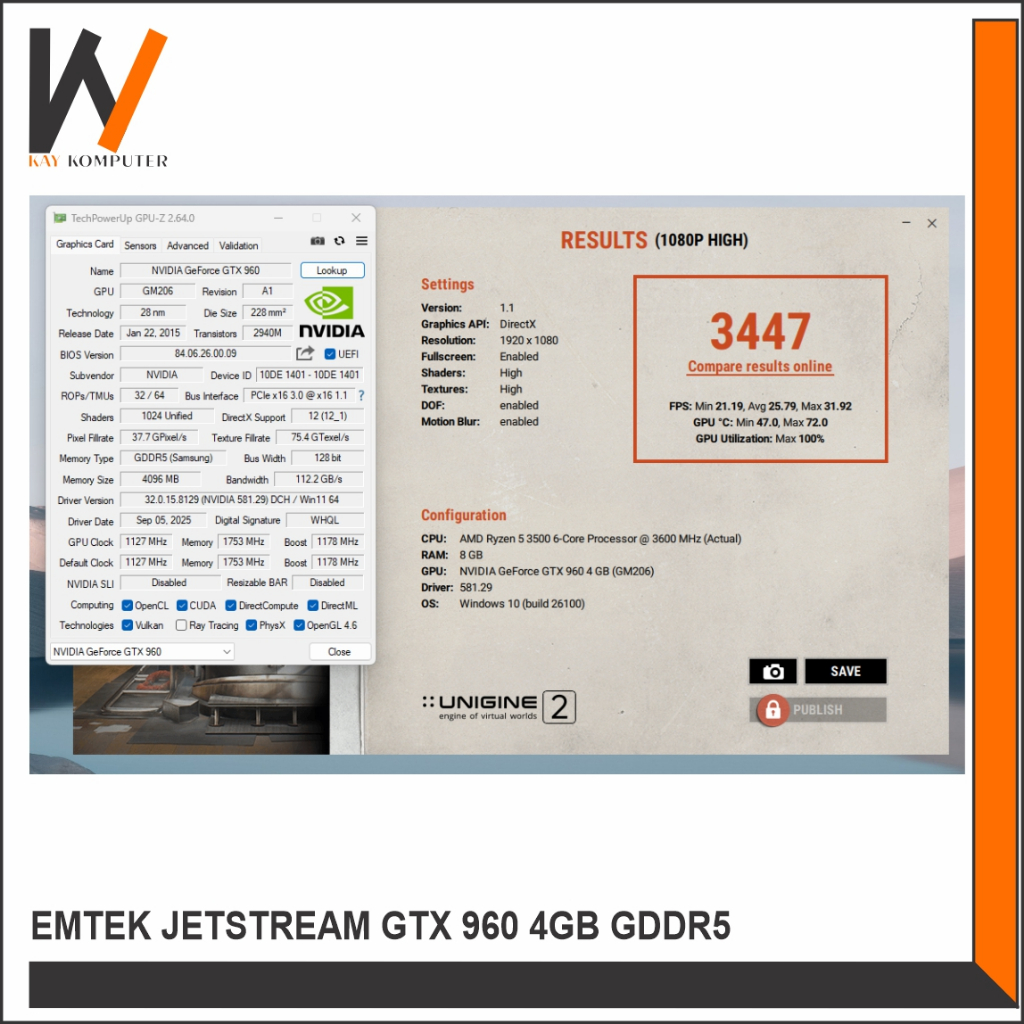 Jual GPU NVIDIA PALIT JETSTREAM GTX 960 4GB GDDR5 | Shopee Indonesia