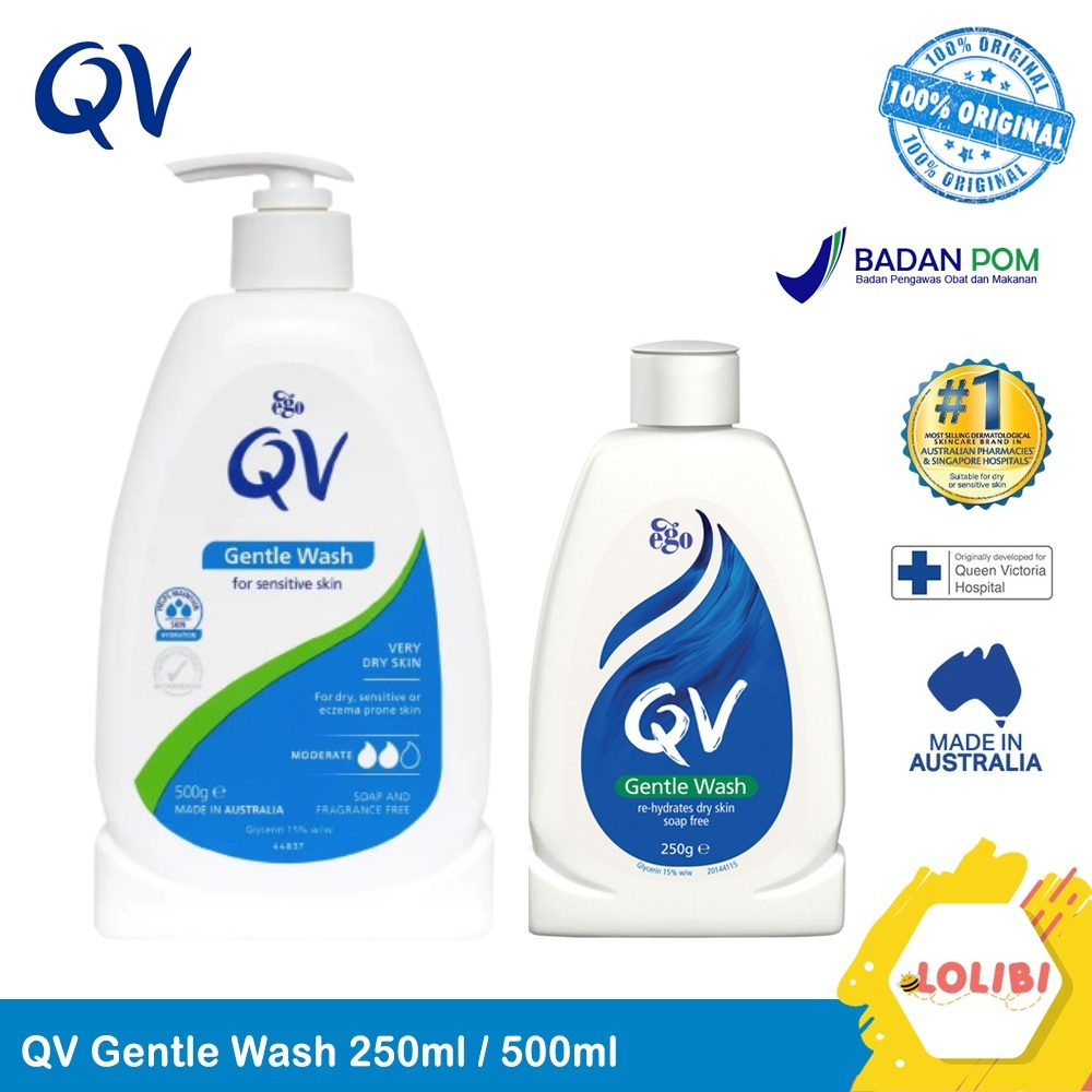 QV Gentle Wash Untuk Kulit Kering dan Sensitif 500ml & 250ml