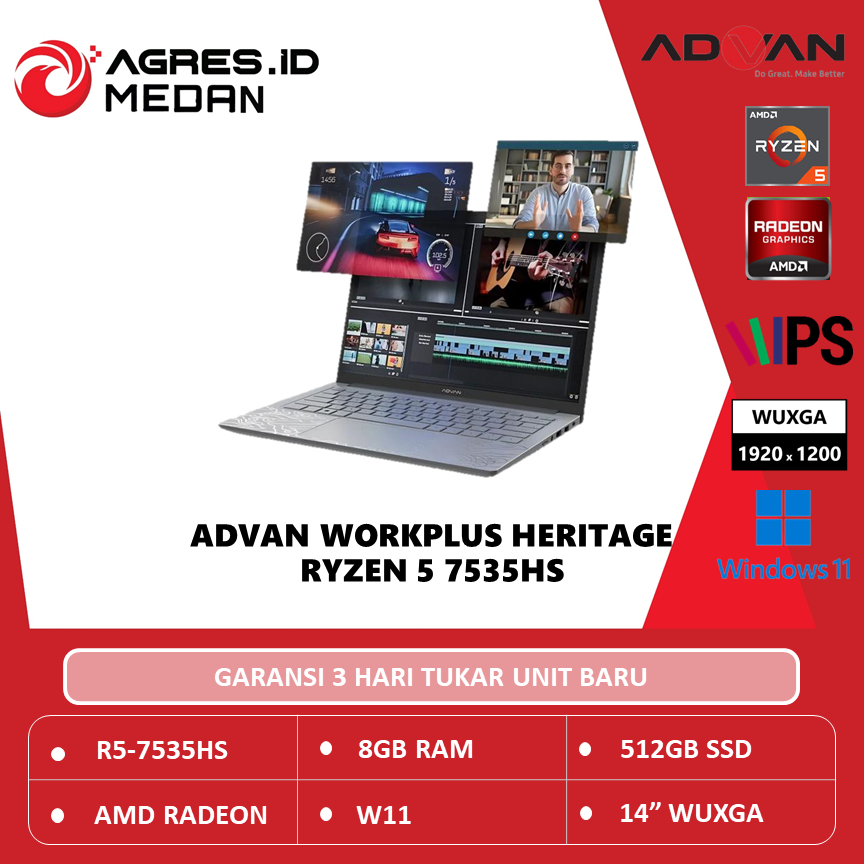 Jual ADVAN WORKPLUS HERITAGE BATIK R5 7535HS 8GB 512 W11 14