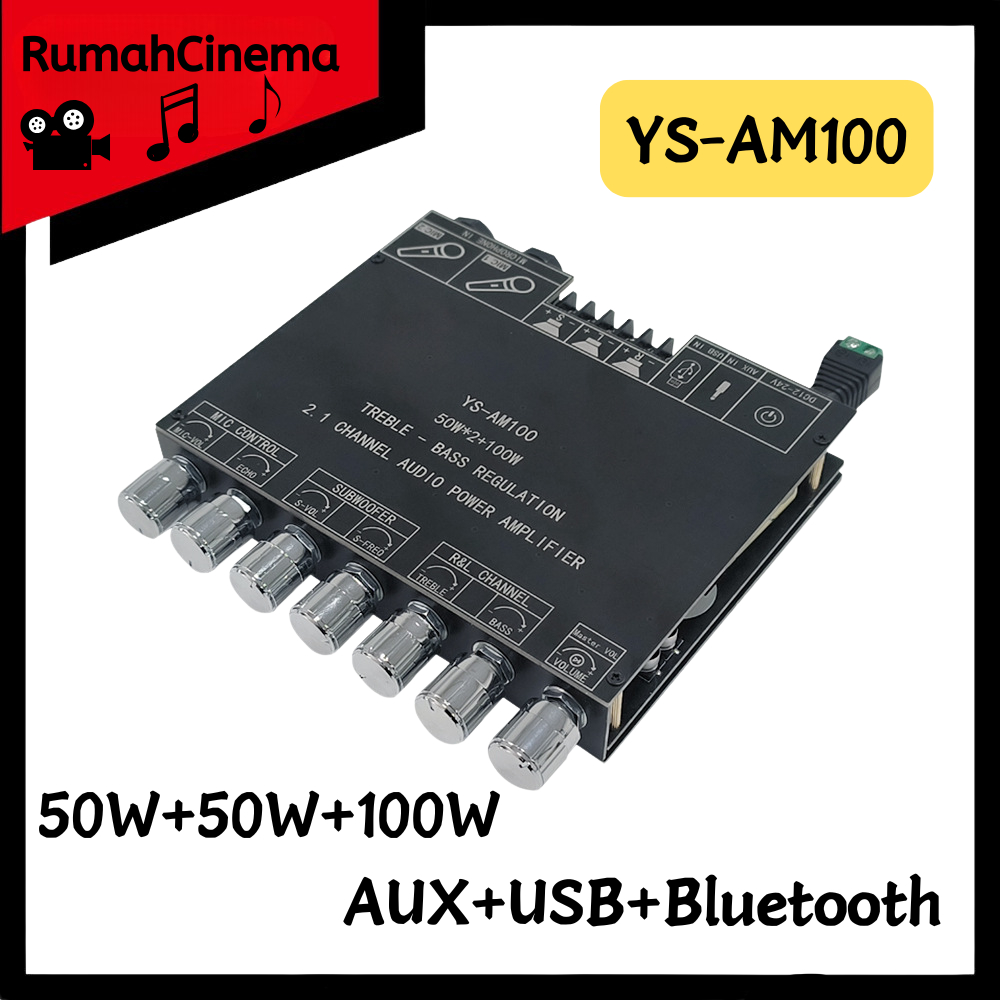 Jual YS-AM100 Bluetooth digital power amplifier 50Wx2+100W amplifier ...
