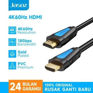 Jasoz Kabel HDMI to HDMI 4K60Hz for Projector Laptap PC High Quality