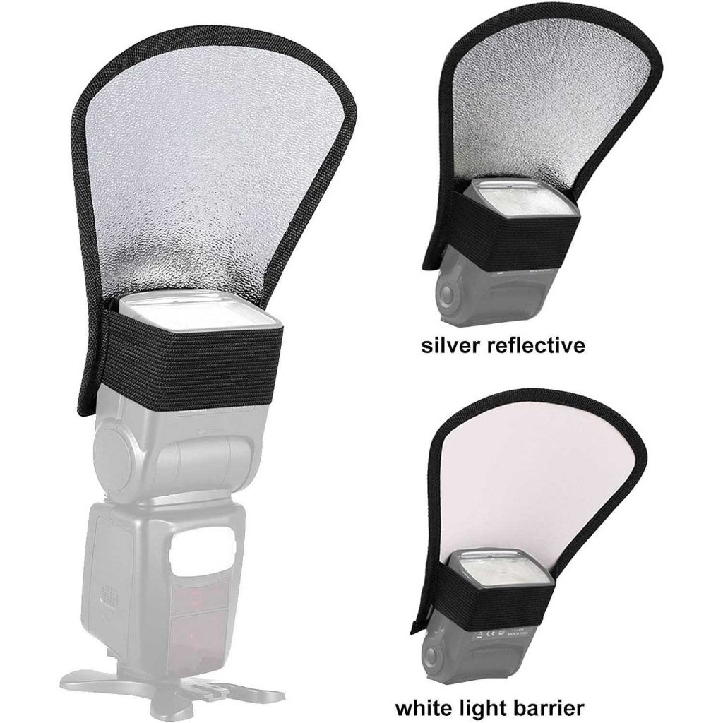 Jual Flash Reflector Diffuser SoftBox 2in1 Reflektor Diffuser Silver ...