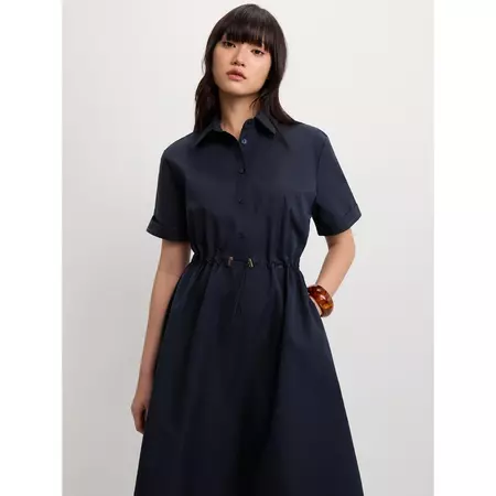 Drawstring Shirt Dress