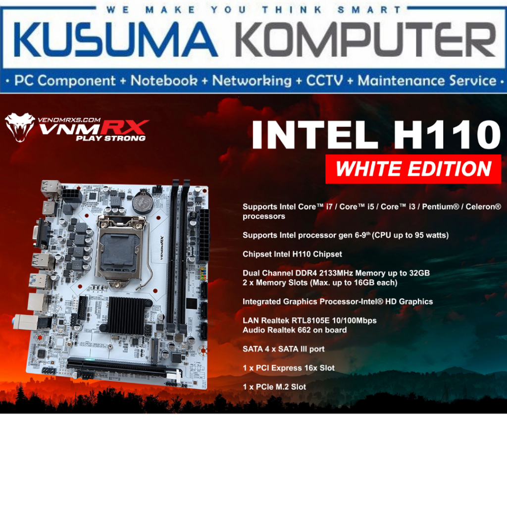Jual Venomrx Motherboard H110 White | Shopee Indonesia