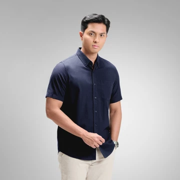 CUTOFF Clark Kemeja Pria Oxford Pendek