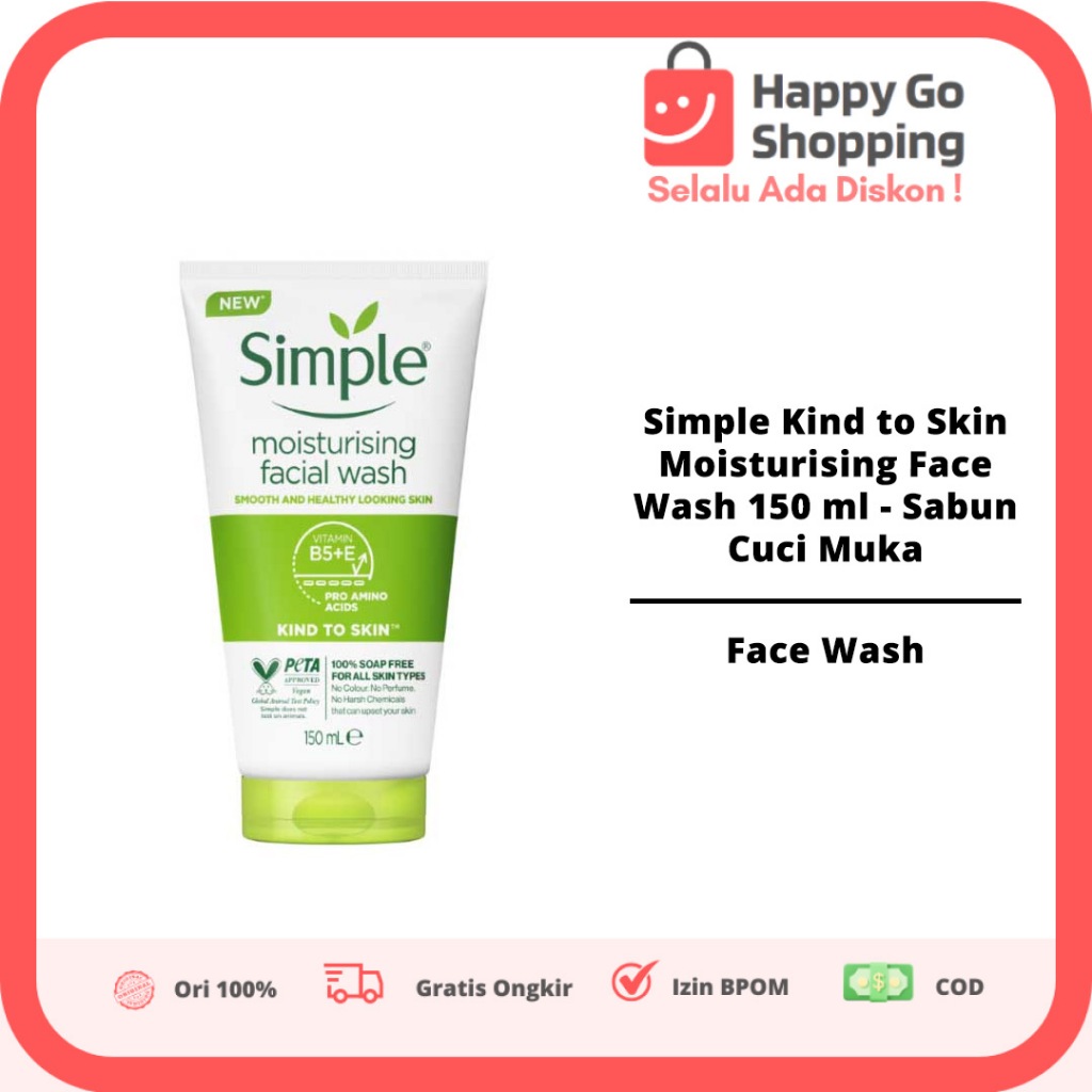 Jual Simple Kind to Skin Moisturising Face Wash 150 ml - Sabun Cuci ...