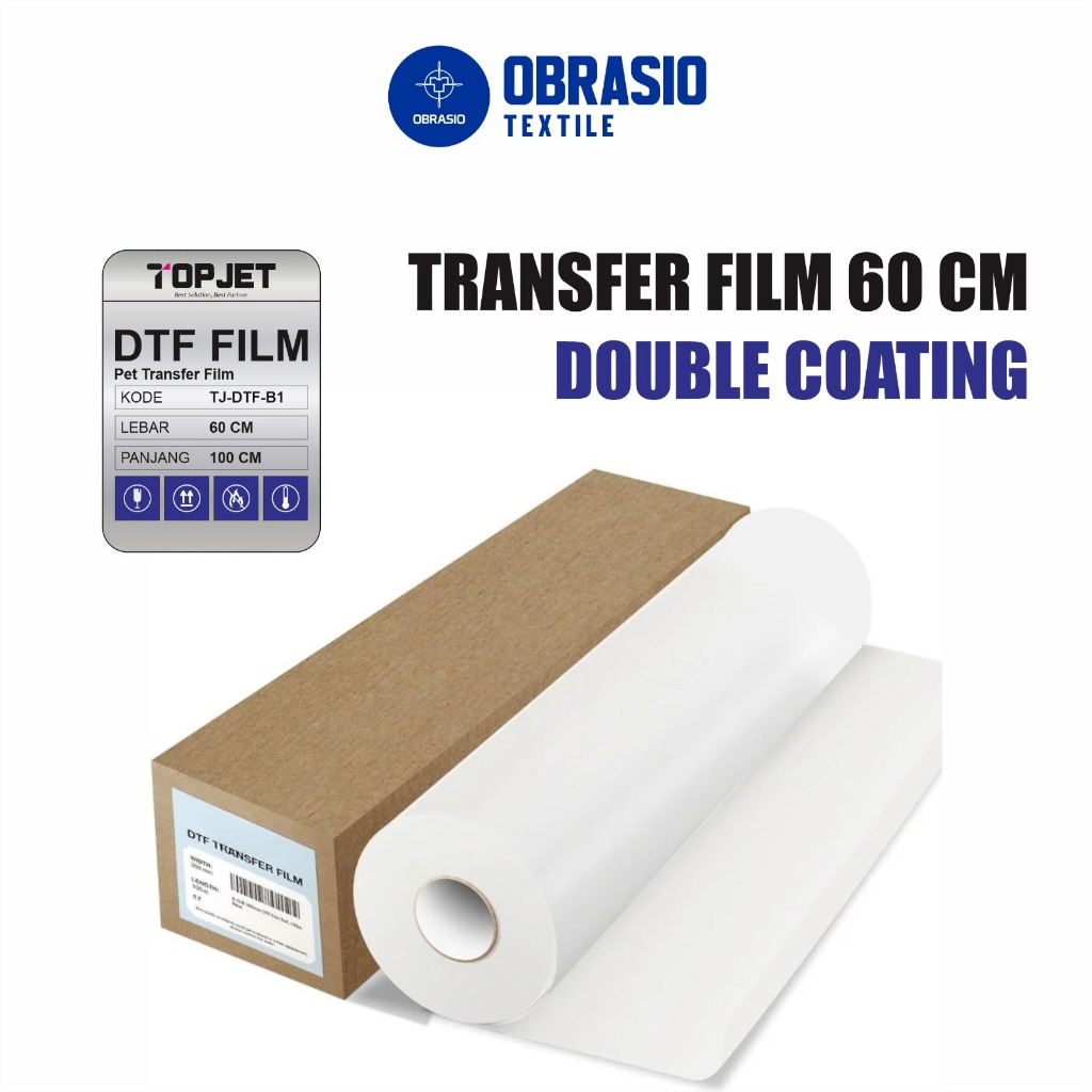 Jual DTF PET FILM 60 CM X 100M (ROLL) | MATTE DOUBLE COATING PREMIUM ...
