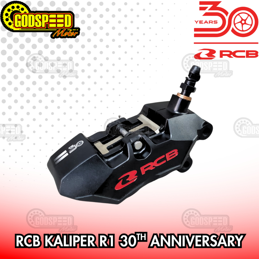 Jual RCB KALIPER 4 PISTON 1 PIN R1 30TH ANNIVERSARY BLACK RED BIG ...