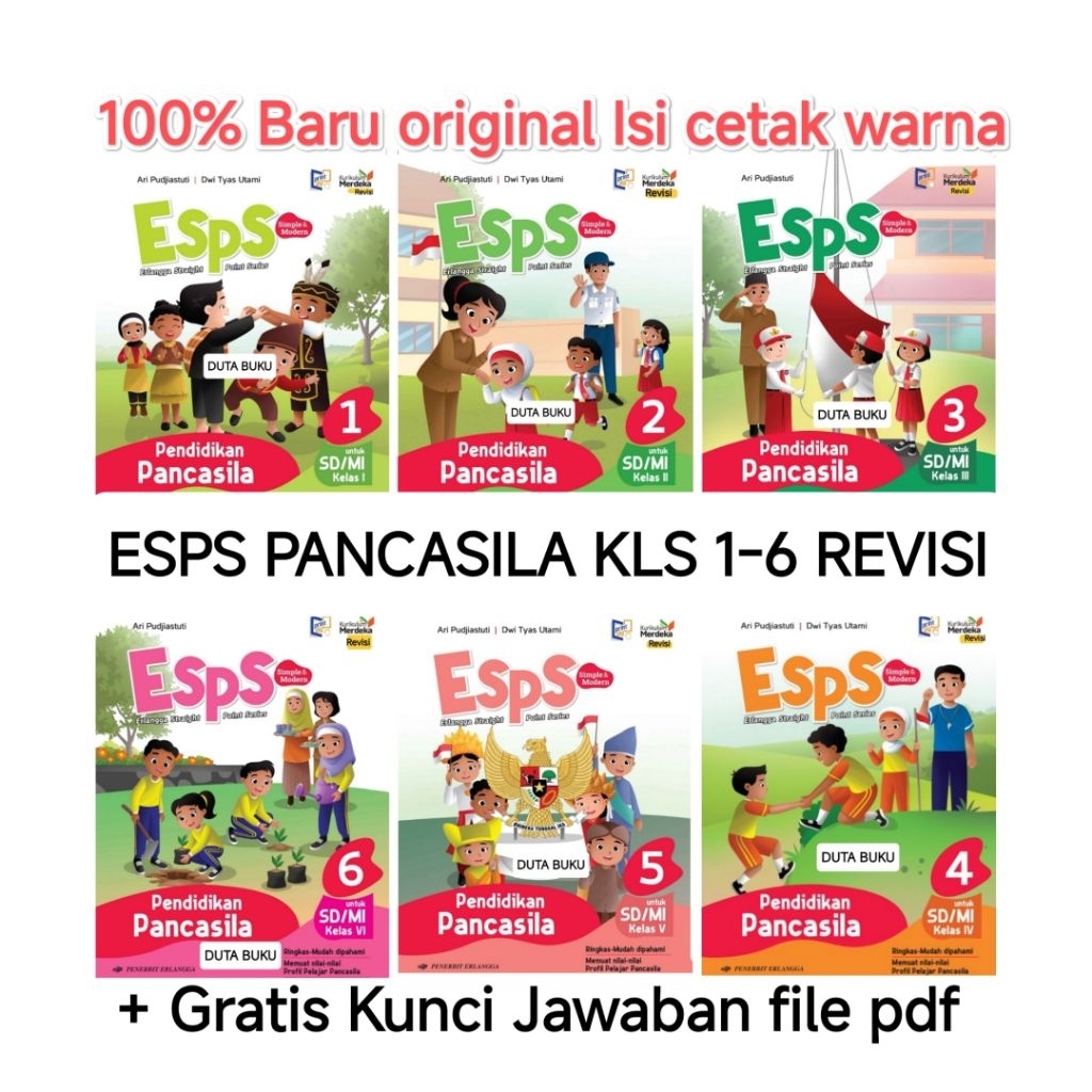 Jual Buku Esps pendidikan pancasila ppkn kelas 1 2 3 4 5 6 sd kurikulum ...