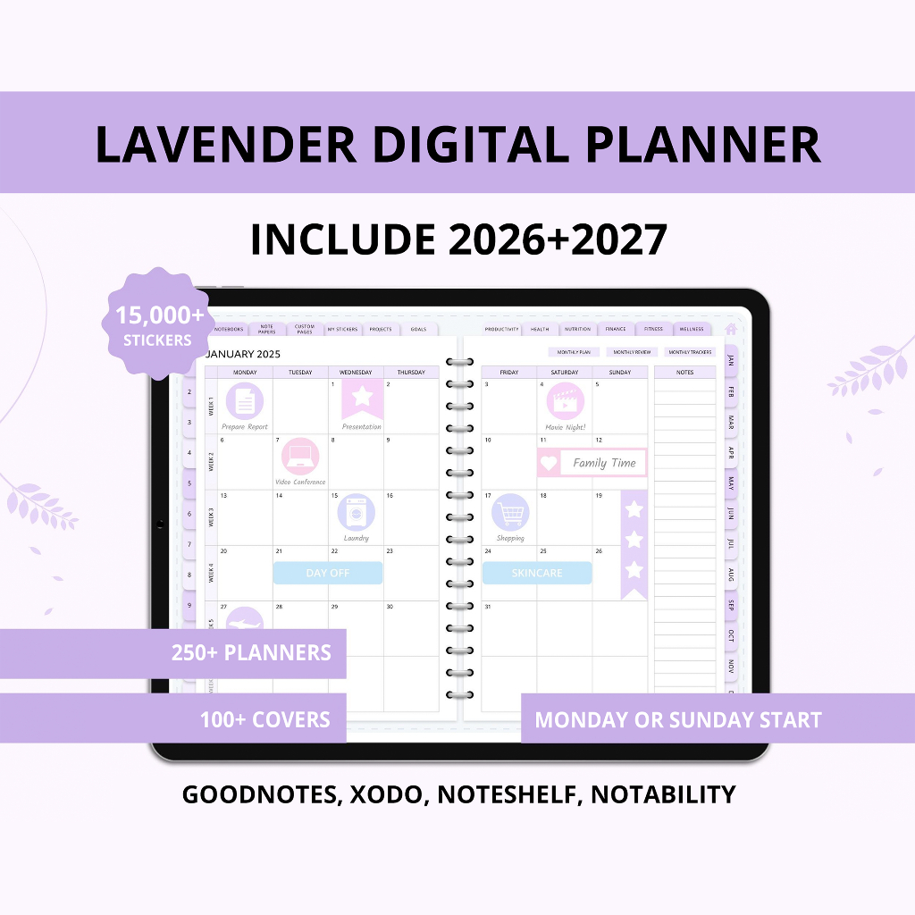Jual Digital planner 2026-2027, Goodnotes planner, iPad planner ...