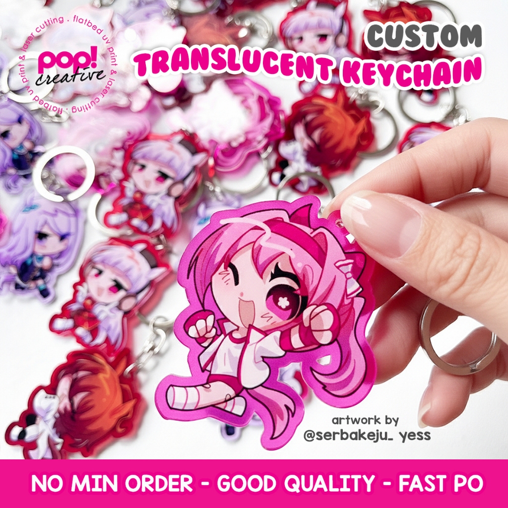 Jual Custom Keychain Translucent | Ganci Gantungan Kunci Akrilik Semi ...