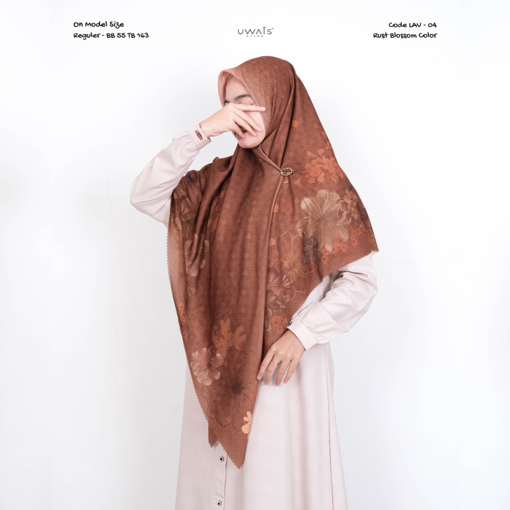 Uwais Laviora Scarf Series Original Kerudung Segi Empat Voal Ultrafine Lasercut Premium Hijab Motif