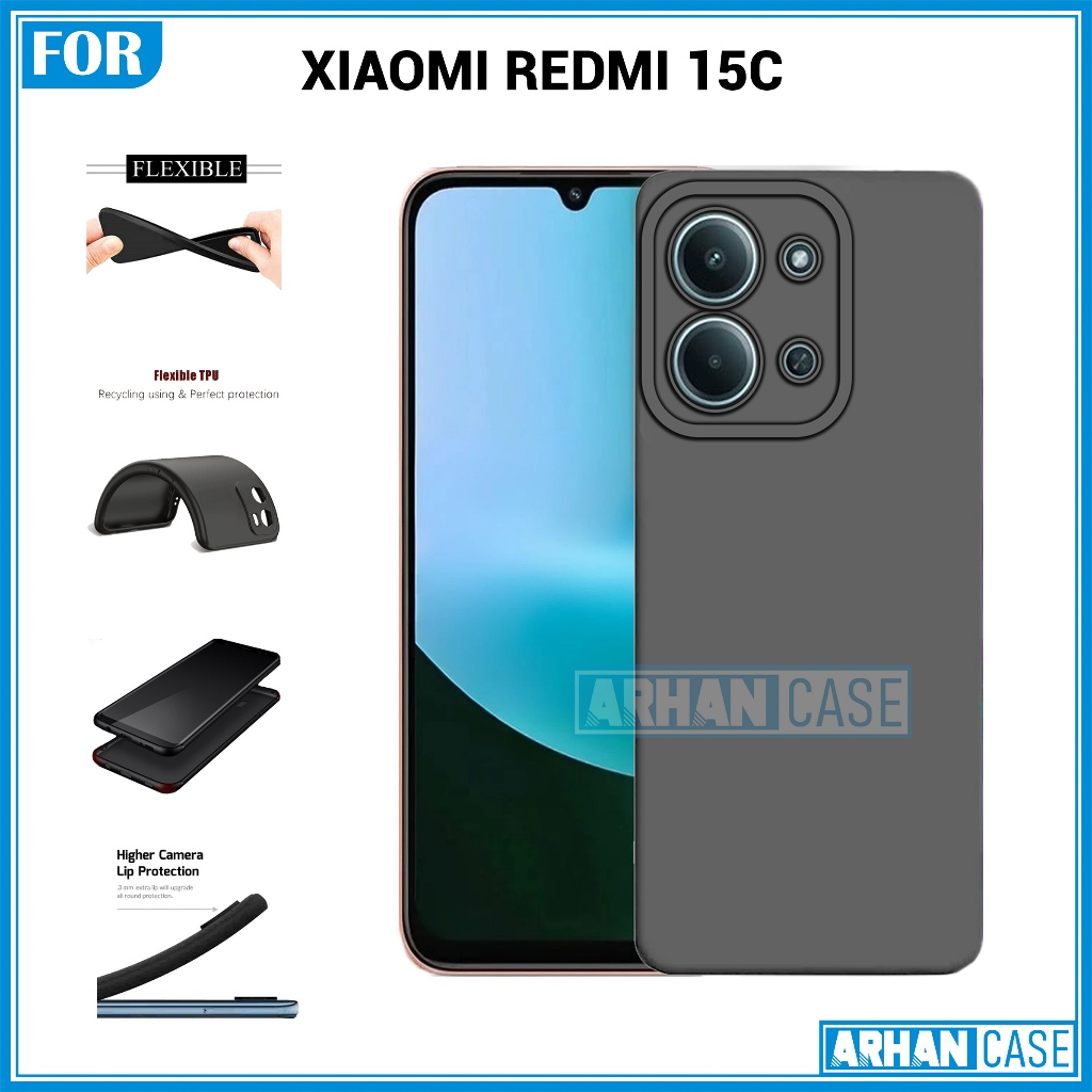Jual Casing HP Xiaomi Redmi 15C 15C 4G Case Pro Camera Black Case ...