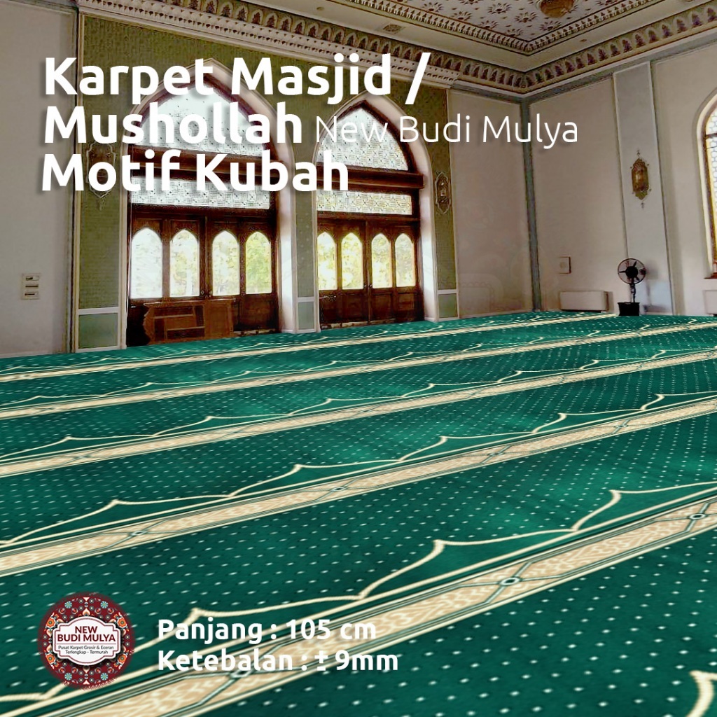 Jual Karpet Masjid/Mushollah New Budi Mulya Motif Kubah Bintik Tinggi ...
