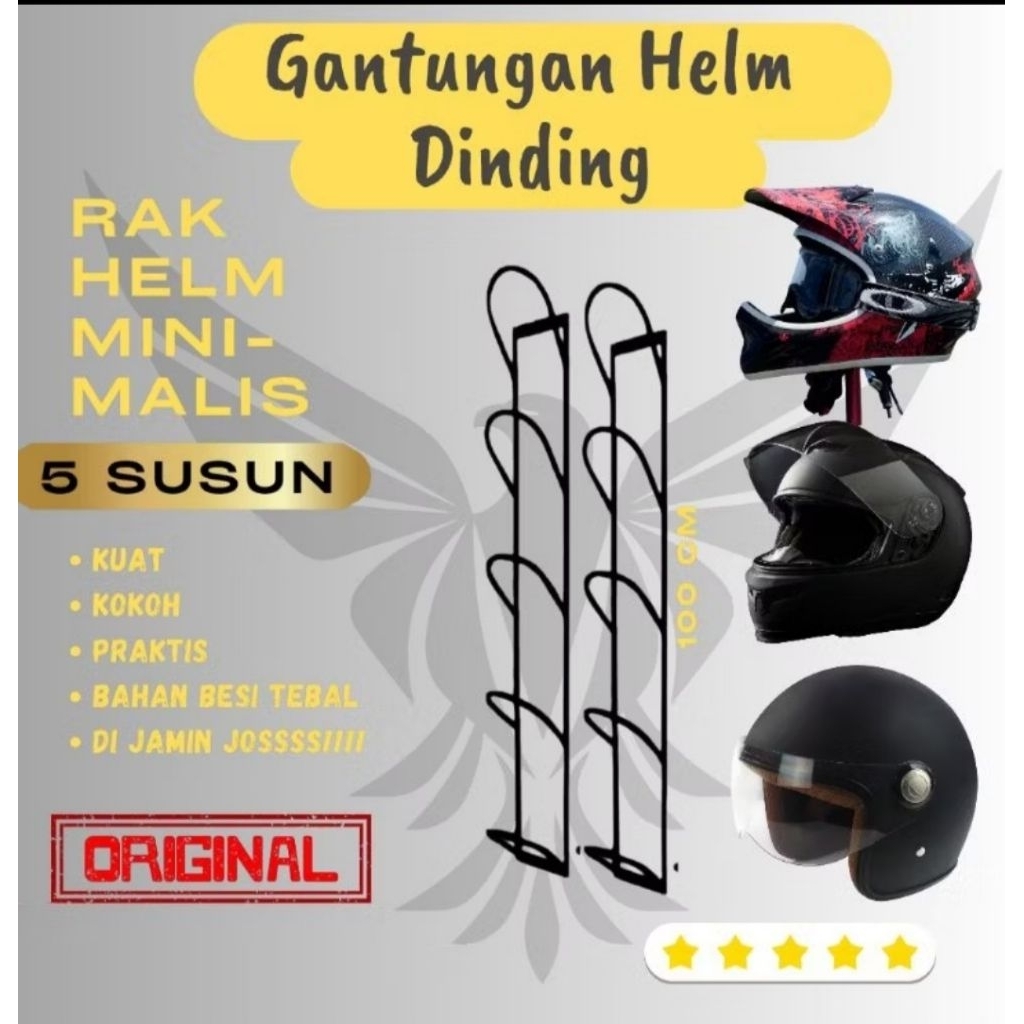 Jual Rak helm rak serba guna susun 4,&5 bahan besi tebal | Shopee Indonesia