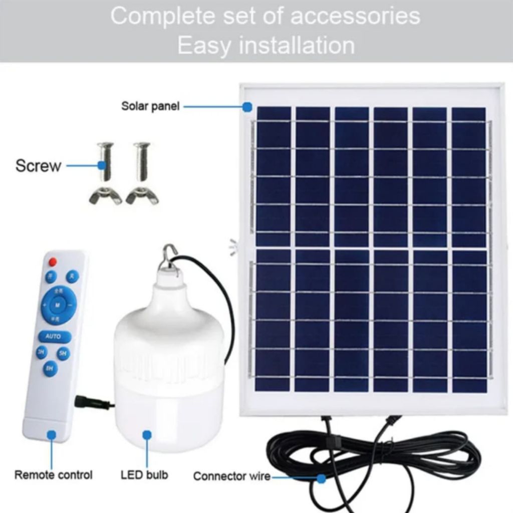 Jual Lampu bohlam solar panel tenaga matahari SL-225 LED 200 WATT CHIP ...