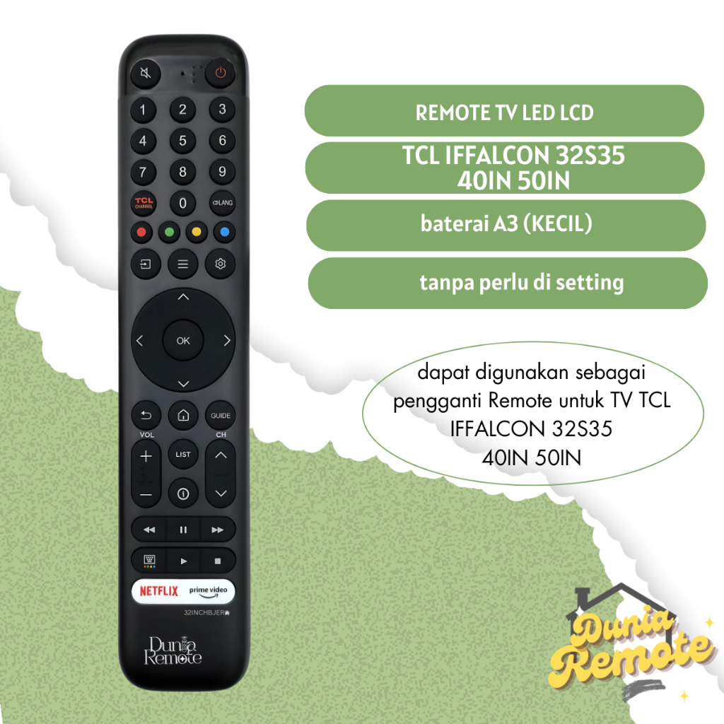 Jual Remote Remot TV TCL IFFALCON MODEL RC716 Smart LED LCD IR NON ...