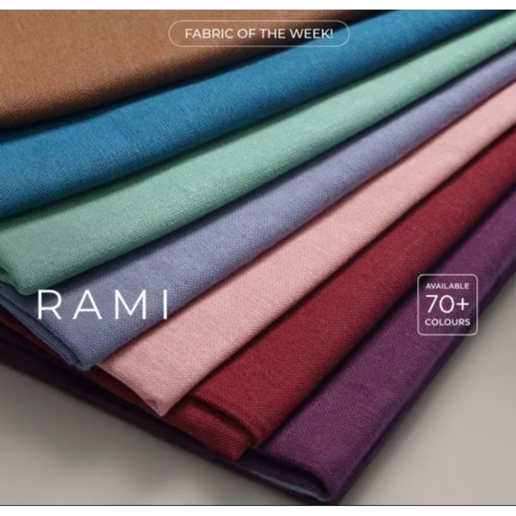 Jual Bahan Kain Katun Linen Rami Kahatex Premium (0,5 Meter) | Shopee ...