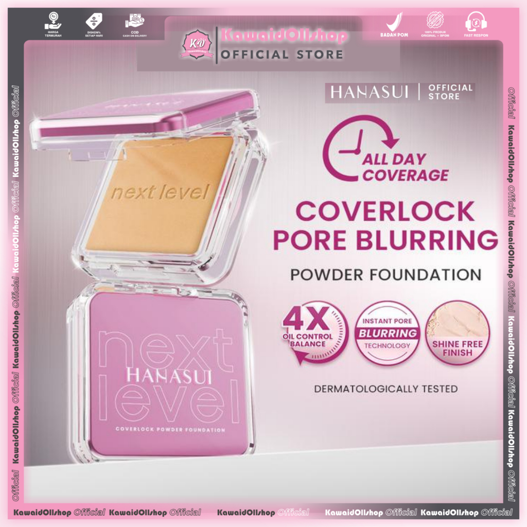 Jual [NEW] HANASUI Next Level Coverlock Powder Foundation | Shopee ...