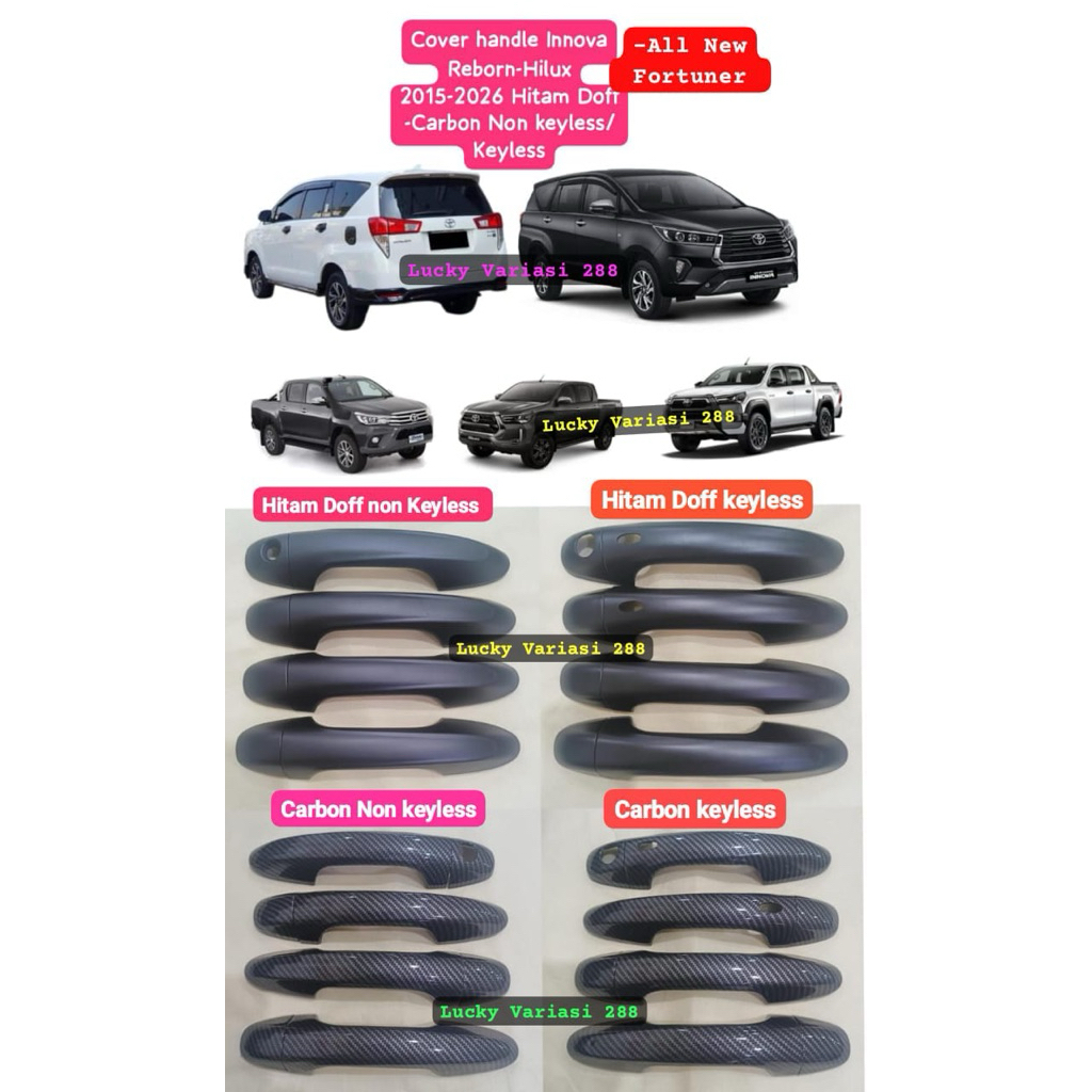 Jual Cover Handle/Pelindung Gagang Handel Pintu Innova Reborn 2016-2026 ...