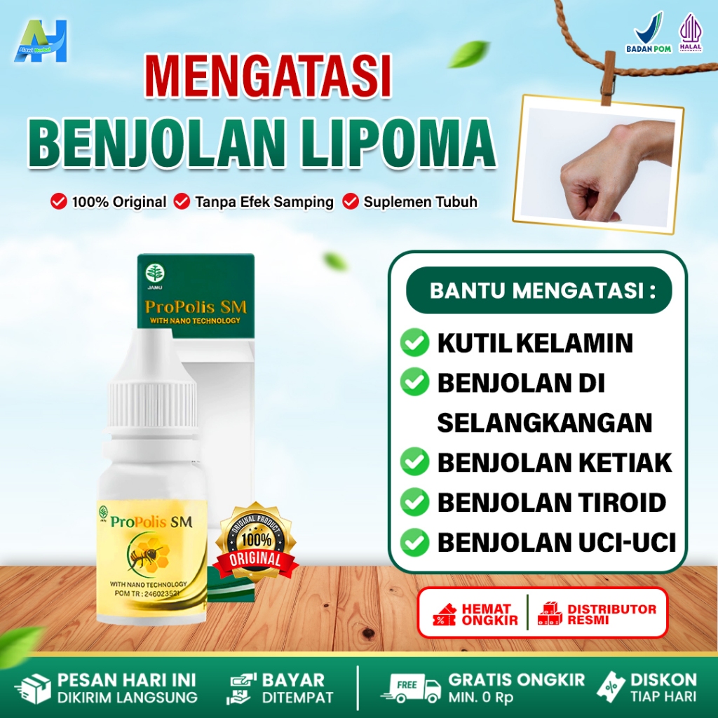 Obat Lipoma Obat Bengkak Di Leher Obat Limpoma Obat Kelenjar Getah Bening - Propolis SM