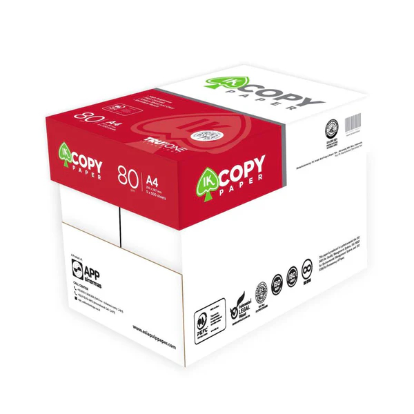 Jual Kertas HVS A4 80 Gram IK COPY PAPER GSM 5 Rim Per Karton | Shopee ...