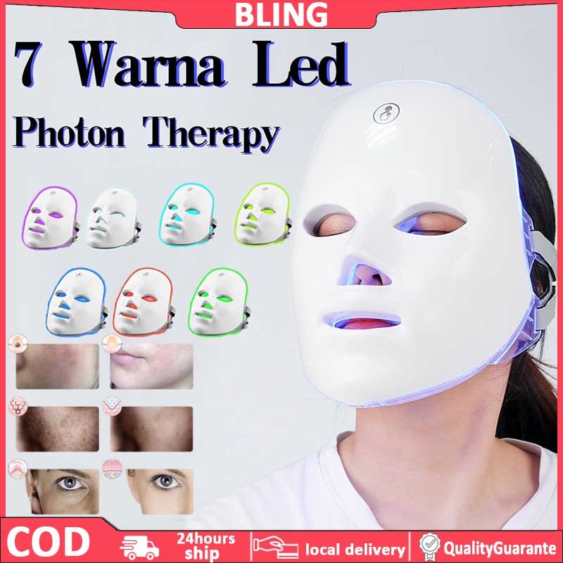 Jual 【COD】Pdt Led Masker Light 7 Warna Led Mask Photon Therapy Alat ...