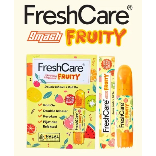 Jual FRESHCARE SMASH FRUITY GLOW IN THE DARK DOUBLE INHALER + ROLL ON 4 ...