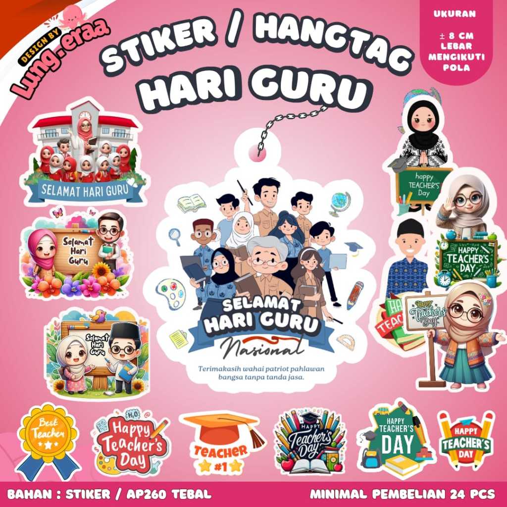 Jual Stiker Hari Guru | Hangtag Kado Guru | Label Hampers Souvenir ...