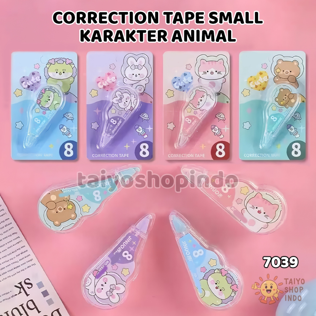 Jual TAIYO Correction Tape 8 Small Karakter Animal Baby Three Tipe X ...