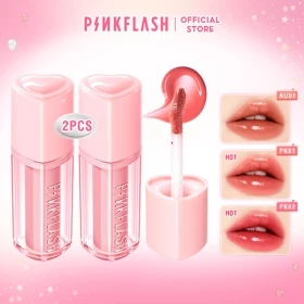 PINKFLASH Transferproof Bubble Glowy Tint Long Lasting Liptint Smooth And Fresh 2pcs Set
