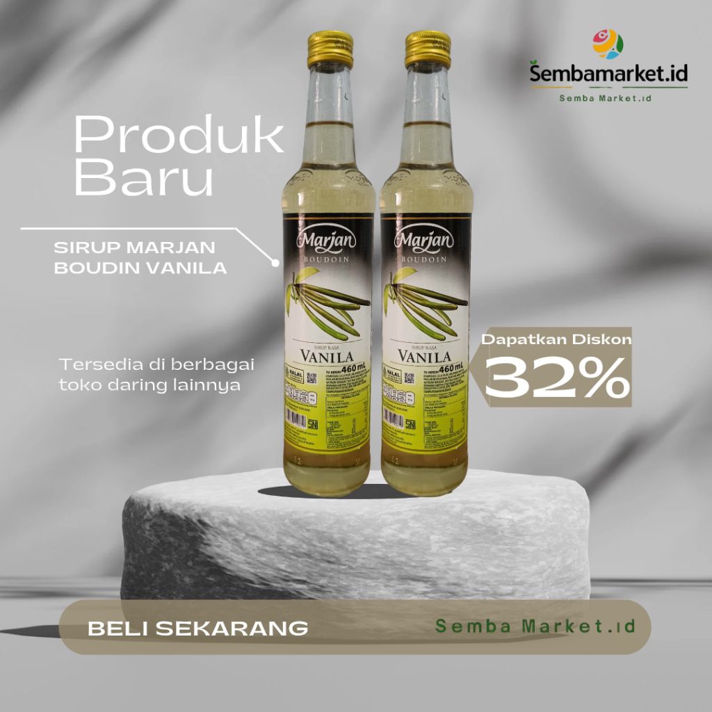 Jual MARJAN BOUDIN SIRUP MARJAN RASA VANILA 460ml (1 botol) | Shopee ...