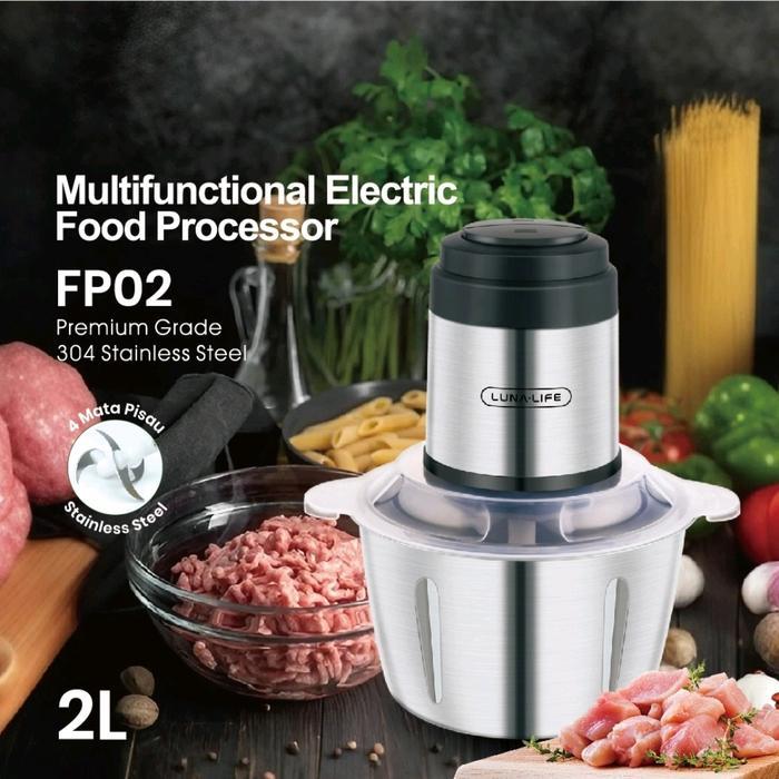 Jual Luna Life FP02 Food Processor 2L 200W 4 Blades | Shopee Indonesia