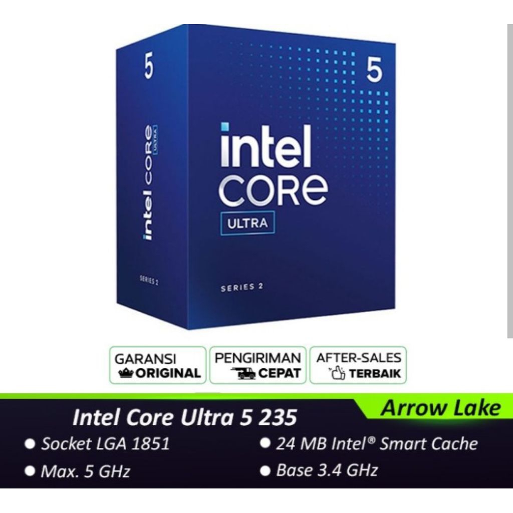 Jual Processor Intel Core Ultra 5 235 Box LGA 1851 | Shopee Indonesia
