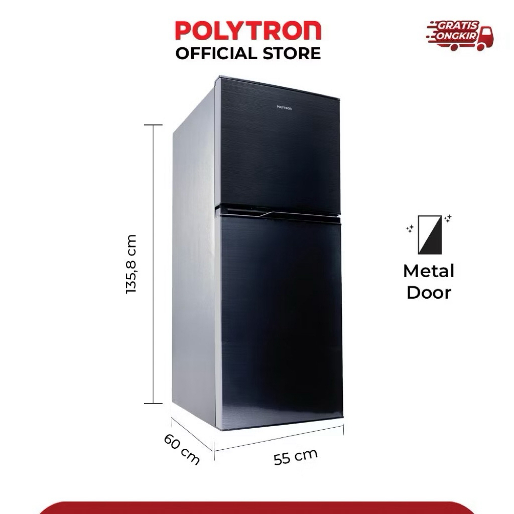 Jual POLYTRON Kulkas 2 Pintu 200 Liter PRB 200 | Kulkas Polytron 2 ...